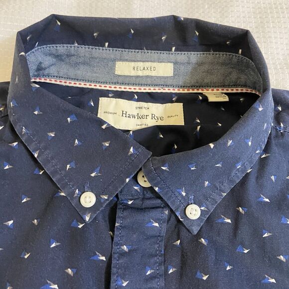 Hawker Rye Men’s Short Sleeve Button Down Shirt Size M Relaxed Fit - Picture 3 of 12